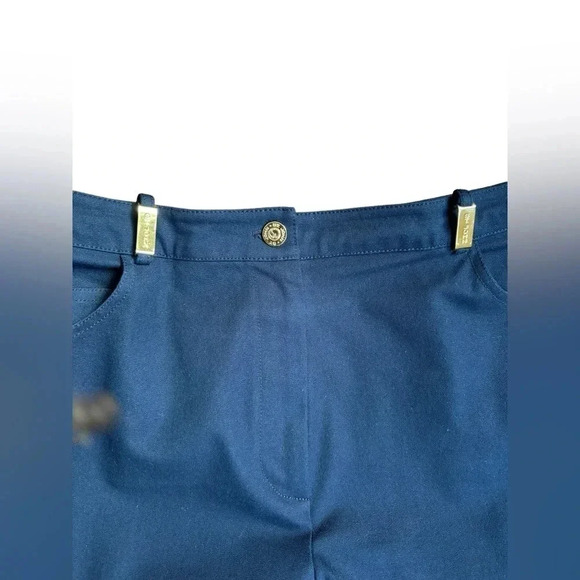 St. John Sport Navy Blue Stretch Pants Size 16 Zip Closure - Picture 2 of 14